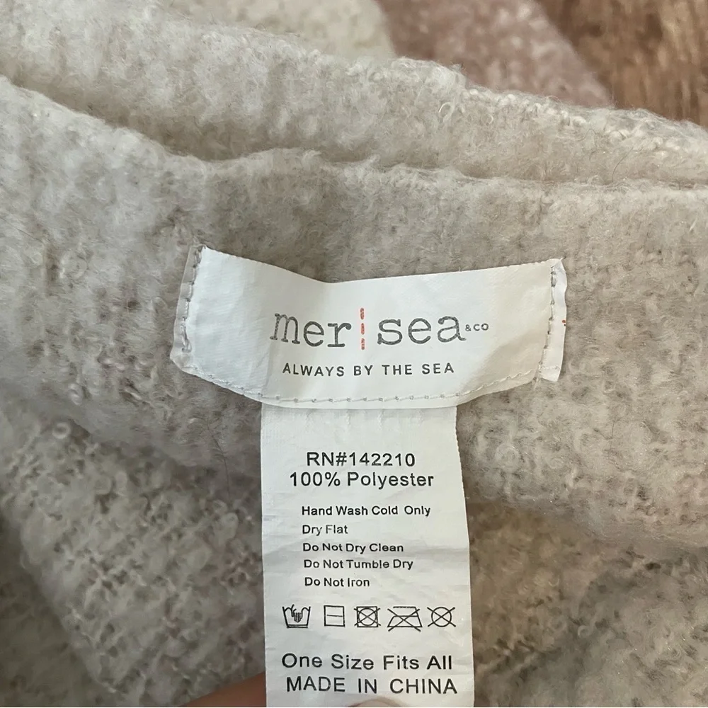 Mer Sea Ombre Long Fringe Ombre Blanket Scarf